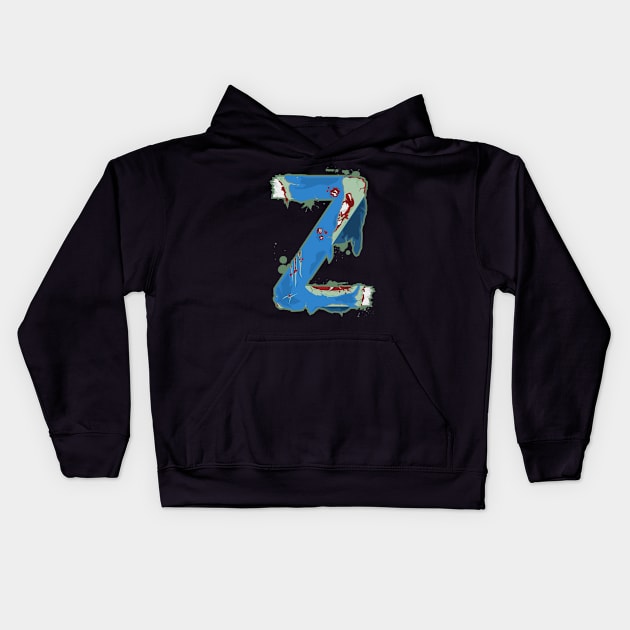 Z for ZOMBIE Kids Hoodie by AngoldArts